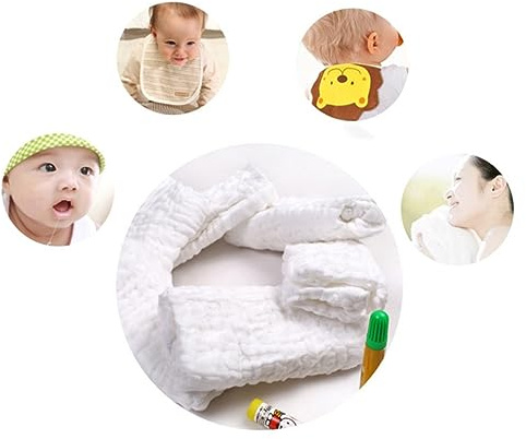 WATIIFUFU Reine Baumwollwindeln Neugeborene L 46x17cm Saugfähig Waschbar mit Stillkissen Windeleinlagen Saugfähige Unterlagen für Kinderwagen Bett