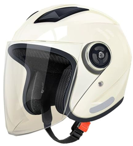 retrò Casco Scodella Portatile Mezzi Caschi Jet, Mezzo Casco da Motociclista Vintage Caschi Caschi Casco a Scodella Scooter Motorino ECE Omologato Mezzo Elmetto da Moto retrò