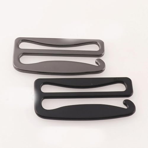 LIUXIN 4 STK. Rotguss/Schwarze G-Schnalle aus Metall, 38 MM/50 mm, G-Haken, Gurtschieber, G-Haken aus Zinklegierung, Ledergriff, Gurtverschlüsse