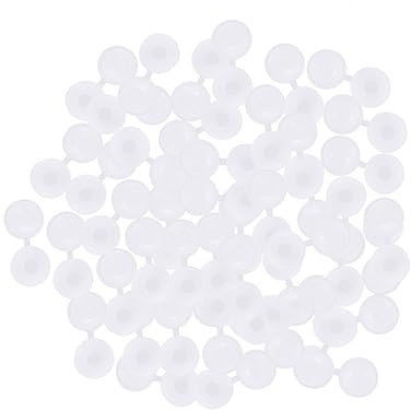 White Plastic Screw Hole Cover Caps 50pcs for Roofing Sheets