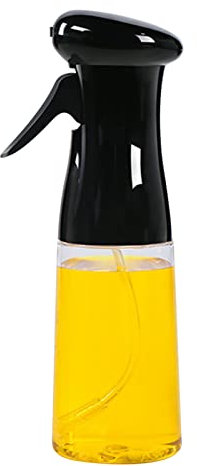 Práctico pulverizador de aceite de plástico PP de 210 ml de capacidad para rellenar aceite de oliva, vinagre, etc. para cocinar ensaladas, asar, hornear, asar y asar barbacoa
