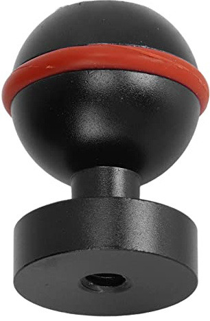 Tbest Cabezal de Bola de Luz de Buceo Aleación de Aluminio Premium Anodizante de la Linterna Submarina Duradera para Accesorios para la Cámara de Natación (Black)