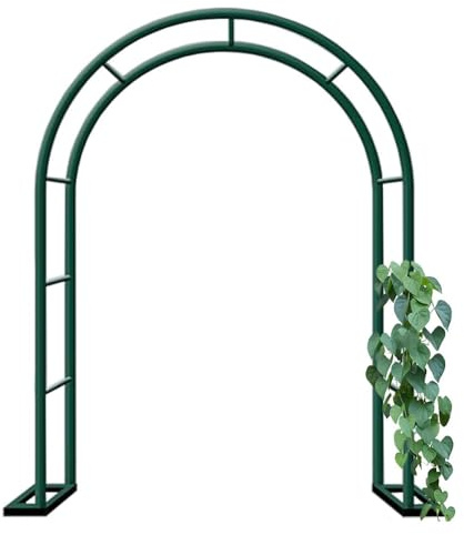 Arches de jardin pour plantes grimpantes - Pergola pour roses et vignes - Décoration festive disponible en blanc/noir/vert 1,4 x 2,3 m et 2,4 x 2,2 m
