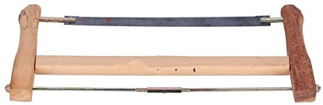 Cufaee Frame Saw Teakwood Handsaws Blade Replacement, Portable Carpenter Hand Bow Wood Cutting Tool, Woodworking Hardware for Cutting Wood (Small (400mm))