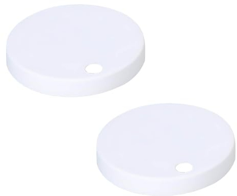 Toilet Seat Hinge Covers, 45mm Dia Plastic Caps, Easy Snap-On Installation for a Clean Look, Rust-Proof Decorative Lids for Toilet Base and Pan Screws (2-Pack)