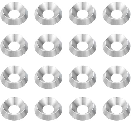 QUARKZMAN 16Pz M6 Rondelle Coniche A Testa Svasata, 3.2x16mm Rondelle Distanziali Acciaio Inossidabile 304 Per Parti Accessori, Argento