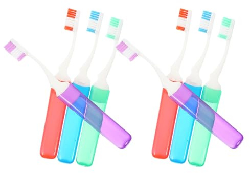 TOBBOMEY 8 Pezzi Penna per la pulizia dentale Mini spazzolino da denti spazzolino per la pulizia del fermo corsa della spazzola del fermo PP