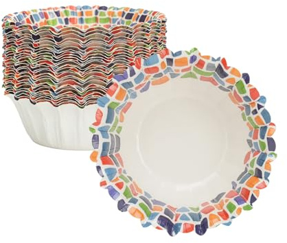 Cherypick Paper Bowls 8 oz/240 ml, 30 Pack Disposable Bowls | Strong and sturdy, microwave safe with leak resistance. Ideal for cereal, soup, salads, picnics, BBQs and parties