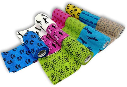 LisaCare gipsbandage, fingerplåster självhäftande - utan lim & elastik - sårförband, fixeringsbandage, plåster - set med 10 st 10cm x 4,5m grönt