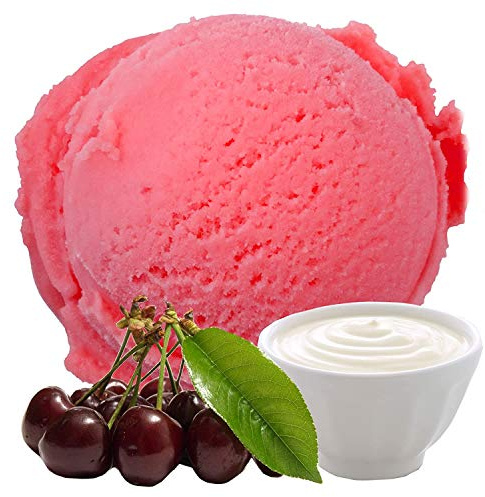 Sauerkirsch Joghurt Geschmack Eispulver VEGAN - OHNE ZUCKER - LAKTOSEFREI - GLUTENFREI - FETTARM, auch für Diabetiker Milcheis Softeispulver Speiseeispulver Gino Gelati (Sauerkirsch Joghurt, 1 kg)