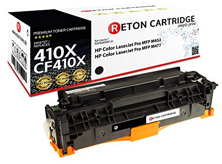 Reton Toner mit 25% mehr Leistung kompatibel zu HP (CF410X) schwarz für HP Color Laserjet Pro MFP M477fdw M477fdn M477fn M477fnw M452dn M452nw MFP M377dw