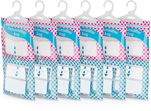 Hangerworld 6 Dehumidifier Hanging Wardrobe Bags Prevents Damp Condensation Mould Moisture.
