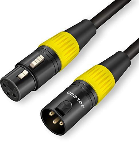 JOLGOO XLR-Kabel, XLR-Stecker auf XLR-Buchse, symmetrisches 3-poliges XLR-Mikrofonkabel, 3 m