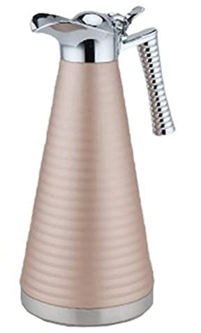 Café Pot Thermos,Carafe Thermique En Acier Inoxydable,Pichet Thermo à Double Paroi,Vacuum Isolé Pot De Café,pour Café,Jus,Lait (Golden,1.2L)