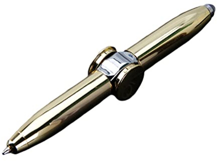 Ghzste Leuchtender Dekompressionsstift, Mehrfarbig, LED-Drehstift, Fingerspitze, Gyroskop, Metallstift Menschen mit ADS oder ADHS