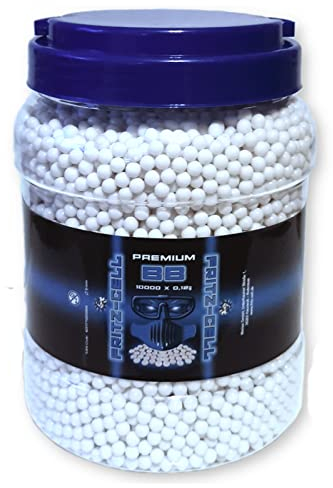 Airsoft Softair Kugeln FRITZ-CELL BBS 6 mm 0,12g 10000 Stück im praktischen Behälter