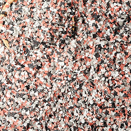 Timtin 1.400 g Mischung, Farbspäne für Beton, Bodenbeschichtungen, dekorative Farbflocken für Wände, Garage, Bodenfarbe, Innen- und Außenböden (schwarz, weiß, grau, rot)