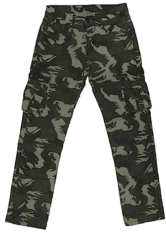 Fantasy Pantalone Mimetico Militare Uomo Tasche Caccia Cacciatore Cotone Leggero Estivo (50 IT Uomo, verdegrigio)