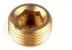 SLOYCA 1pc 1/8 1/4 3/8 1/2 3/4 BSP Innengewinde/Außengewinde Messingrohr Sechskantkopf Messing Endkappe Steckfitting Kupplung Stecker Adapter (Color : Hexagon, Size : 1/8)