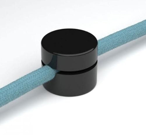 Fissaggio a parete Creative-cables FCP01NERX2-passacavo universale- 2 pezzi nero