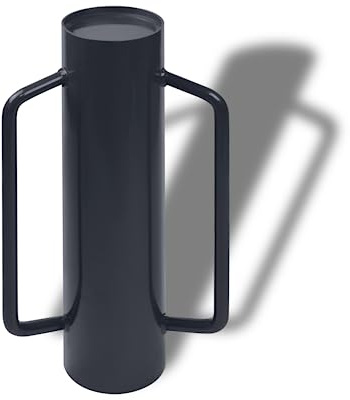 Froadp Hand Påeldrivare för Stolpar och Stängselplattor Ø140mm Påldrivare för Staketstolpe av Stål med Handtag på Båda Sidor Stångförare Handstång Pålare för Staketbygge och Jordkomprimering