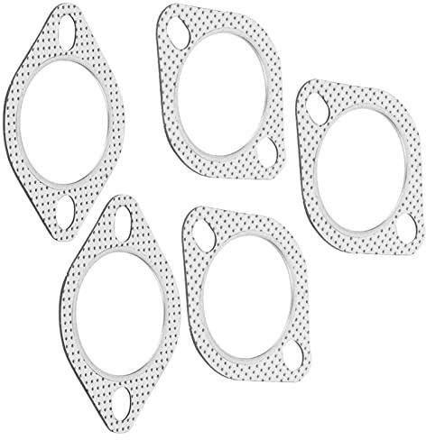 Boroco 6,3 Cm Zincatura Collettore Collettore Collettore Collettore di Scarico Collettore Flangia Guarnizione 2 Bulloni