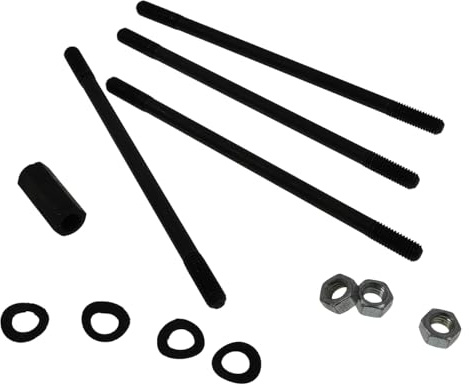 UNI AUTO Stehbolzen Set 4-teilig M8x160 kompatibel mit Lambretta LI, LI S | Zylinderstehbolzen aus Stahl, Länge 160 mm, Gewinde M8, Vergleichsnummer 19210013; kompatibel mit Lambretta SX, TV, DL, GP
