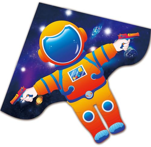 HONBO Astronaut Kites for children easy to fly, Large Delta Kite for Kids & Adults 4-8, 9-12,Easy to Fly Kite,Beginner Kite for Kids,