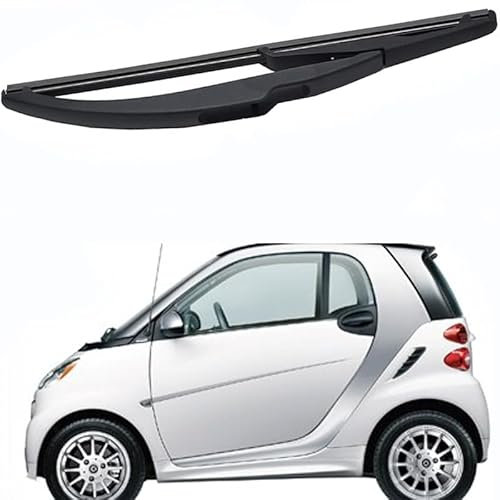 Heckscheibenwischerblatt, für Smart Fortwo Coupe 451 2007-2014 Rear Scheibenwischer Heckscheibe Wasserabweisendes Gummi, Schwarz