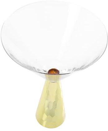 IMIKEYA Coupe Cocktail Glasses Delicate Brandy Glass Versatile Drinking Cups Gold Plated Elegant Home Decor