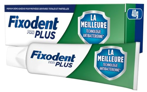 Fixodent Pro Plus la migliore tecnologia antibatterica crema adesiva per protesi dentarie 40 g
