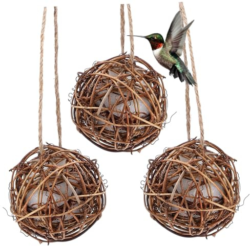 HANABASS - -Nester 3 Stück Vogel-Nistmaterial-Halter - - Nestbälle Vogelhäuschen Vogelbeobachtungs-Baumdekoration Für Vogelliebhaber Terrassengarten