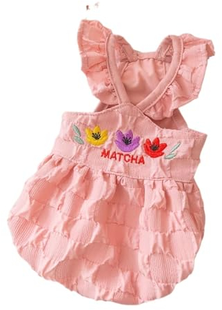 Sommer-Hundekleid für kleine Hunde, luxuriöse Hundekleidung, Chihuahua, Französische Bulldogge, Bichon, Hundekostüm, Haustierkleidung, Hundeweste, Welpenrock (Farbe: Rosa 2, Größe: S)