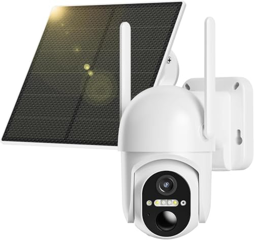 NUASI 4G LTE Überwachungskamera mit SIM Karte, 2K PTZ Kabellos Solar Kamera Ohne WLAN Outdoor, 355°/100° Schwenkbar, Farb-Nachtsicht, Lokaler/Cloud Speicher, Audio, PIR Erkennung, IP66, eSIM