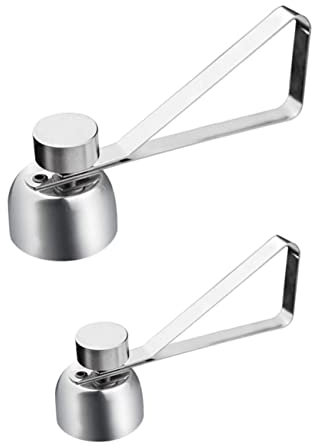 Ciieeo 2pcs Stainless Steel Egg Opener and Cracker Set Large Small Size Non-Slip Handles Practical Tool for Soft and Hard Boiled Eggs Kitchen Accessories for Home Cooking