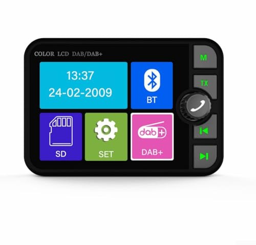 Oniissy Autoradio numérique, récepteur numérique pour voitures écran LCD de 2,4 pouces, récepteur de signal numérique de voiture, adaptateur radio FM/DAB, lecteur MP3 récepteur de musique