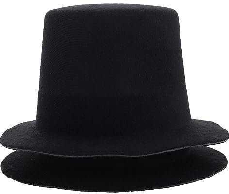 BESTonZON Kleiner Schwarz Zylinderhut Puppenzubehör Selbstgemacht 13,5cm 2 Stück Kleine Formale Hüte Für Puppenkostüme Kreative Bastelprojekte