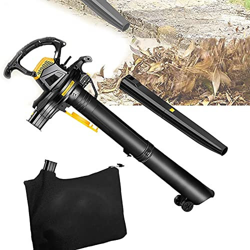 Aspirapolvere Elettrico da Giardino 3500 W, Soffiatore per Siepi con Erba Fogliare e Ruote a Fascia da 40 Litri, 6 Livelli Regolabili, Velocità 350 Km/H, Adatto per Foglie da Giardino, Garage, Neve,