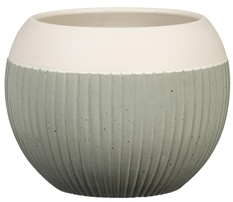 Scheurich Bola Linea Blumentopf aus Keramik, Grün, Ø 17,5 cm, H 16,5 cm