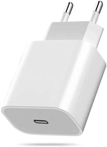 Cargador Carga Rapida para iPhone, Cargador USB C, Certificado MFi Enchufe USB C 25W para iPhone 17/17 Pro/17 Pro Max/16 15 14 13 12 11 Air SE iPad, USBC Carga Rapido Tipo C Cabezal Adaptador Pared