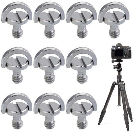 Vite da 1/4 di pollice, 10 pezzi Vite per treppiede per fotocamera da 1/4 di pollice ad anello D per fotocamera Treppiede adattatore monopiede Accessori