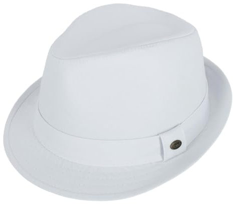 Epoch hats company Fedora-Hut für Herren, Baumwolle, Denim, Weiss/opulenter Garten, X-Large