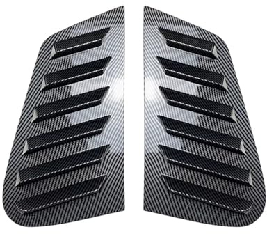 Heckspoiler Für VW Für Golf 4 MK4 1997-2006 Seitenlüftungsöffnungen Sonnenschutzrollladenabdeckung Außenzubehör EIN Paar Heckscheibenjalousierollladen Spoiler(Carbon Fiber Pattern)