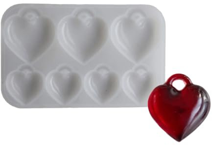 Stampo in Silicone Alta Trasparente Per Artigianato Di Forniture 3D Ciondolo Cuore Decorazione Per La Creazione Per San Valentino