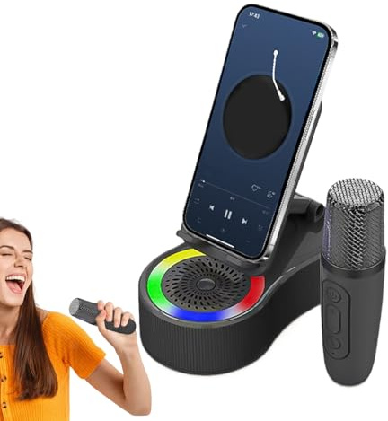 Soporte Para Teléfono Con Altavoz | Cargador Inalámbrico,Luces LED Gadgets Tecnológicos Para Casa Cocina Dormitorio Videoconferencias Fiestas