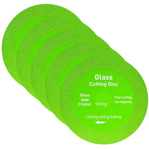 5PCS Tile Cutting Disc for Angle Grinder, Diamond Glass Cutting Disc, 100mm Diameter with 20mm Inner Hole, for Glass Tiles Ceramics and More