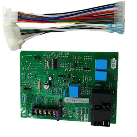 Sandyseptember ICM282A Control Board For Carrier Furnace Models HK42FZ011, HK42FZ007, And Others With Comprehensive Heating System Control And Voltage Fluctuation Protection