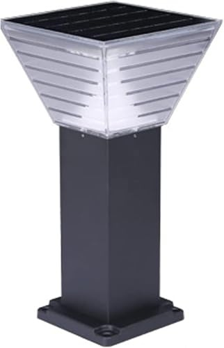 Luci Solari da Giardino All'aperto, Luci Solari A LED per Pali Ip65 Paletto Luminoso in Alluminio Impermeabile Quadrato Ldscape Post Lamp per Esterni Sentieri da Giardino Passerella per, 40cm