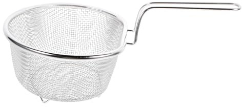 POPETPOP Cestillo de Acero Inoxidable para Freír con Mango Resistente al Calor Colador Multifunción para Cocina y Utensilio para Separar Aceite y Agua Caliente Hogar