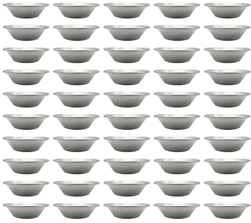 Lot de 50 moules à gâteau occidentaux antiadhésifs en aluminium pour tartelettes et œufs